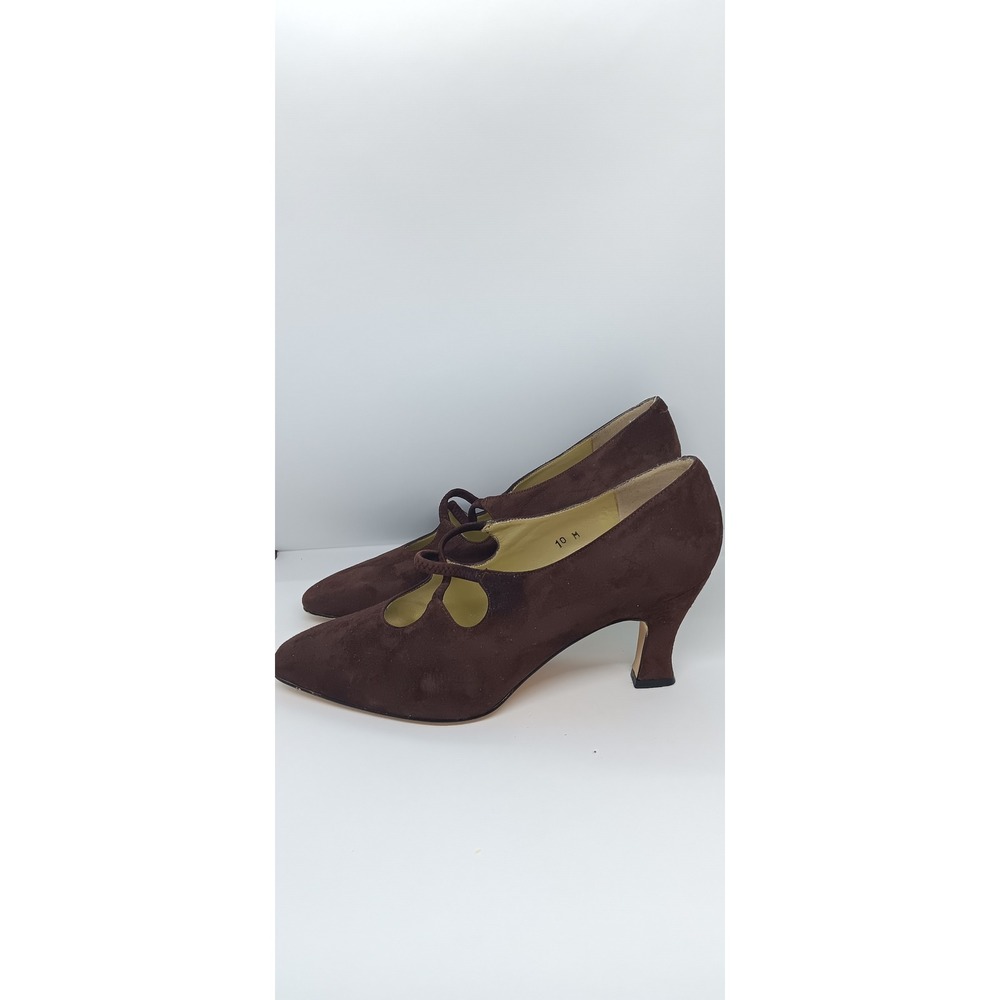 Bandolino Vintage Brown Suede Cutout Pumps Made in Spain Size 10M